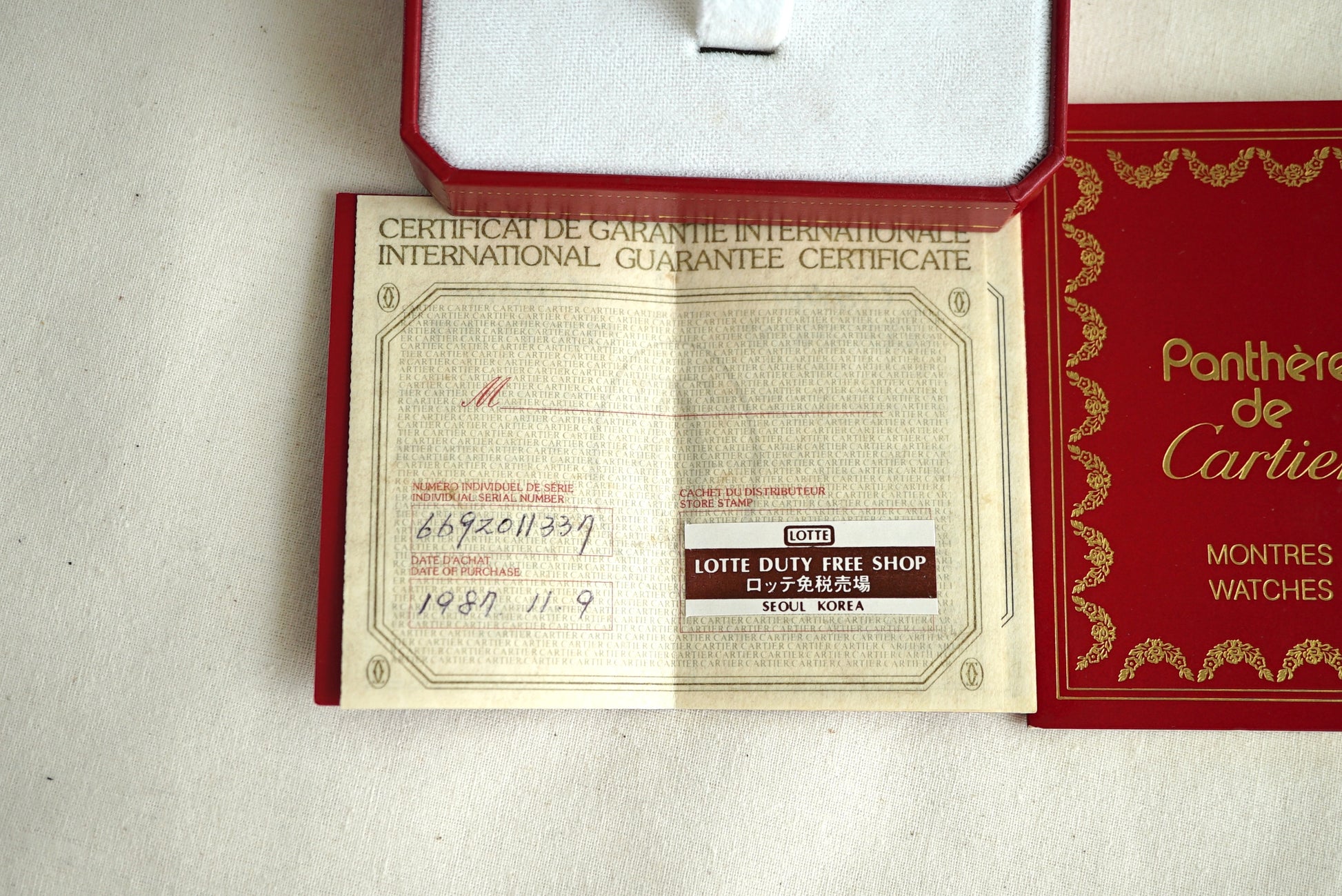 Cartier Panthere Small Vintage Box & Papers 1980's-1990's - 525