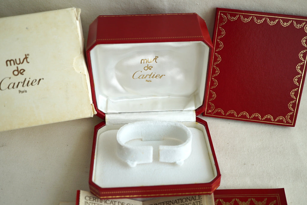 Cartier Vintage Tank Must Box & Papers (Empty) set 1990's-2000's - CO1001