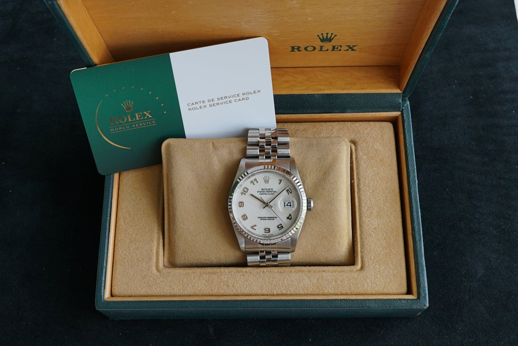 Rolex Datejust ref 16234 from 1996/1997 - Jubilee dial - RSC service