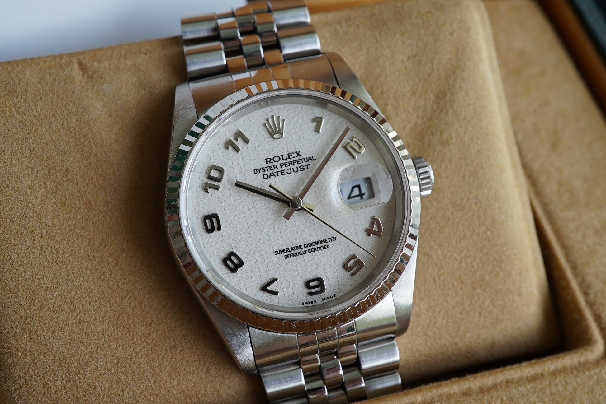 Rolex Datejust ref 16234 from 1996/1997 - Jubilee dial - RSC service