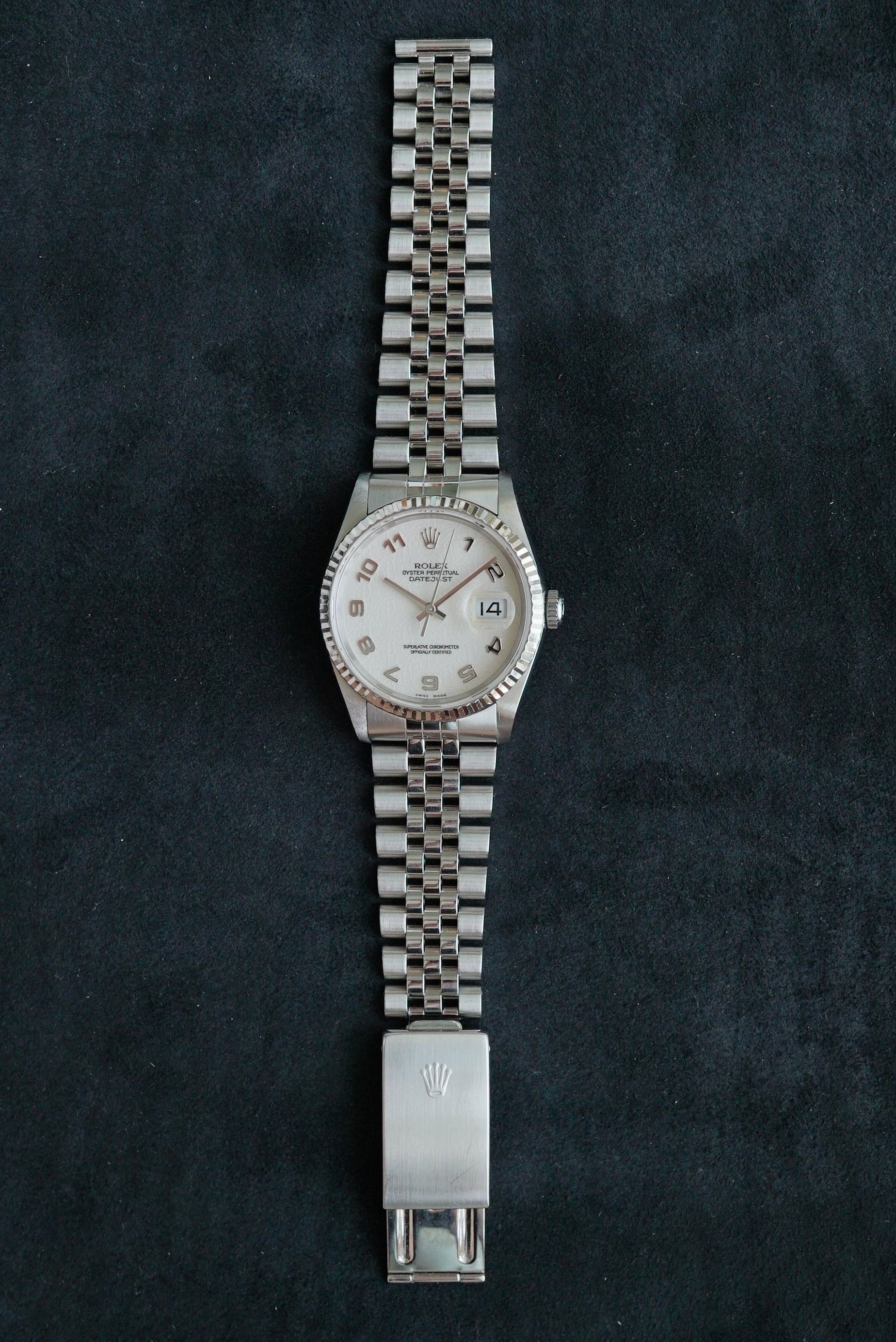 Rolex Datejust ref 16234 from 1996/1997 - Jubilee dial - RSC service
