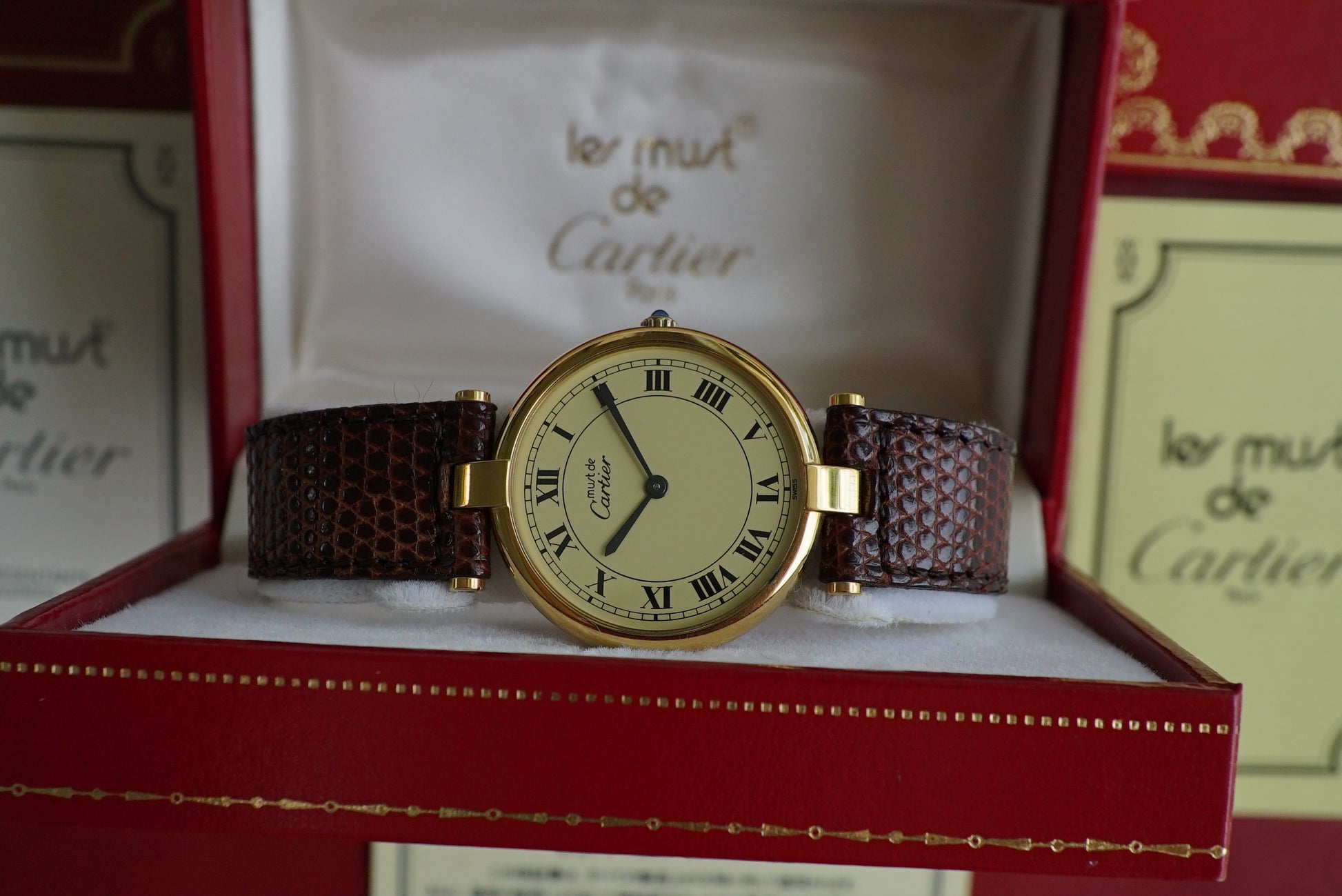 Cartier VLC Vendome LM Roman Dial - Men/Unisex - Full set Box & Papers 1983