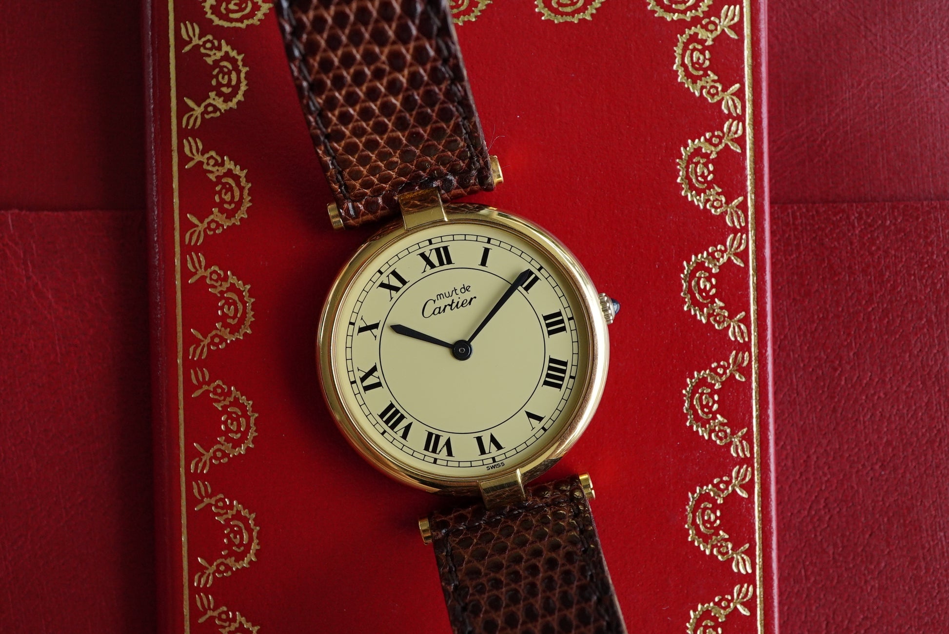 Cartier VLC Vendome LM Roman Dial - Men/Unisex - Full set Box & Papers 1983