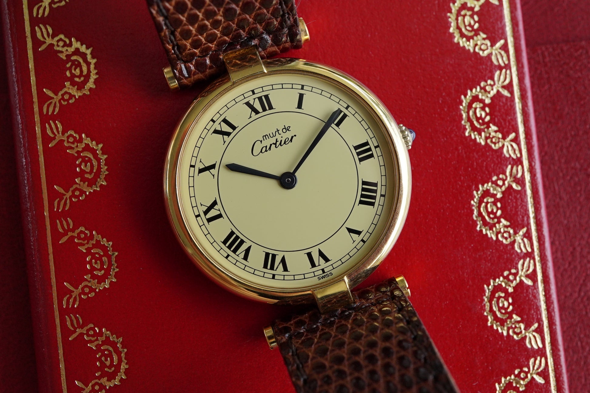 Cartier VLC Vendome LM Roman Dial - Men/Unisex - Full set Box & Papers 1983