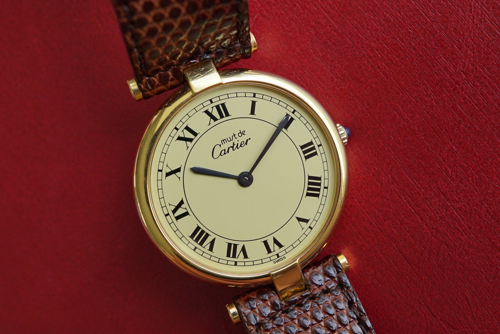 Cartier VLC Vendome LM Roman Dial - Men/Unisex - Full set Box & Papers 1983