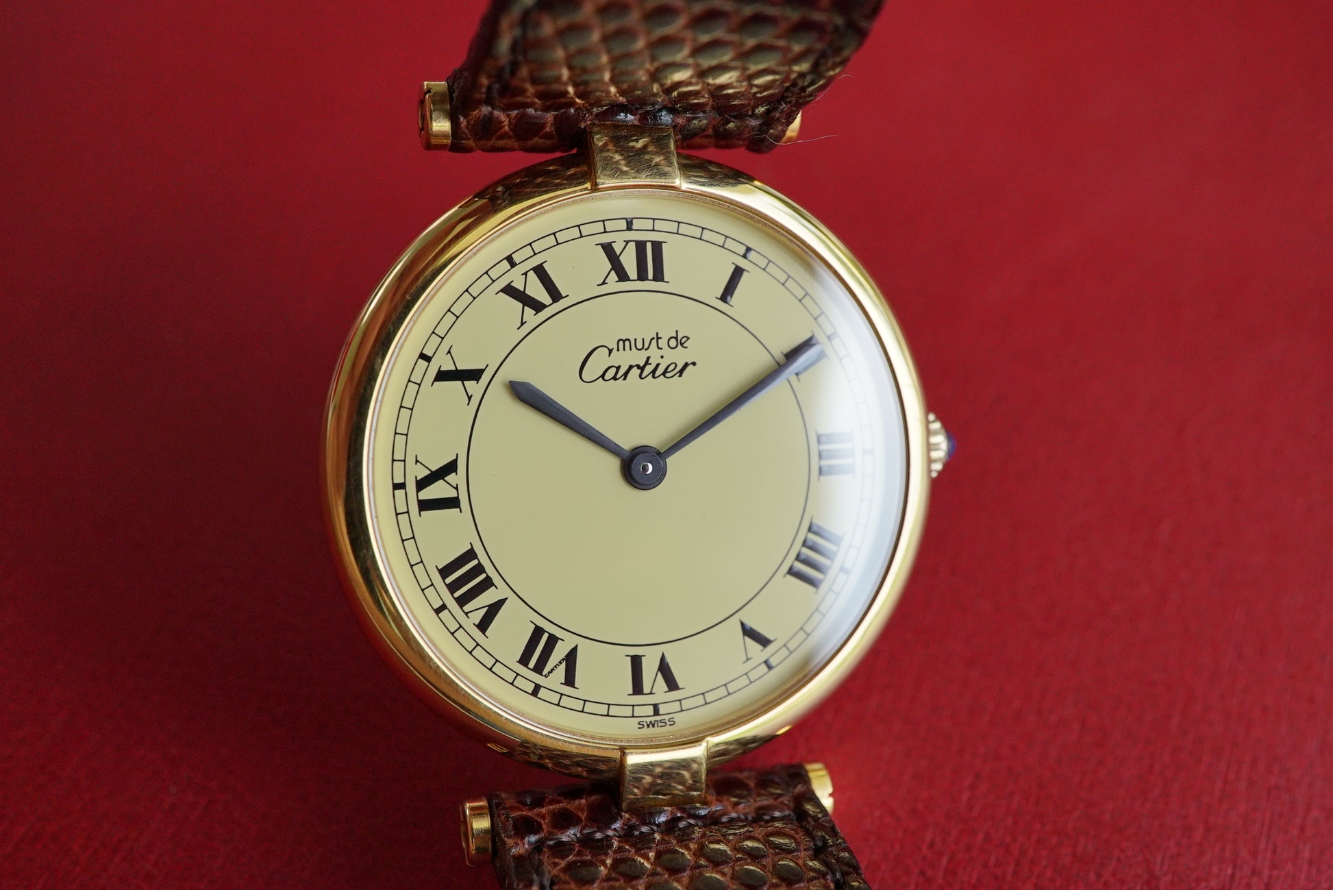 Cartier VLC Vendome LM Roman Dial - Men/Unisex - Full set Box & Papers 1983