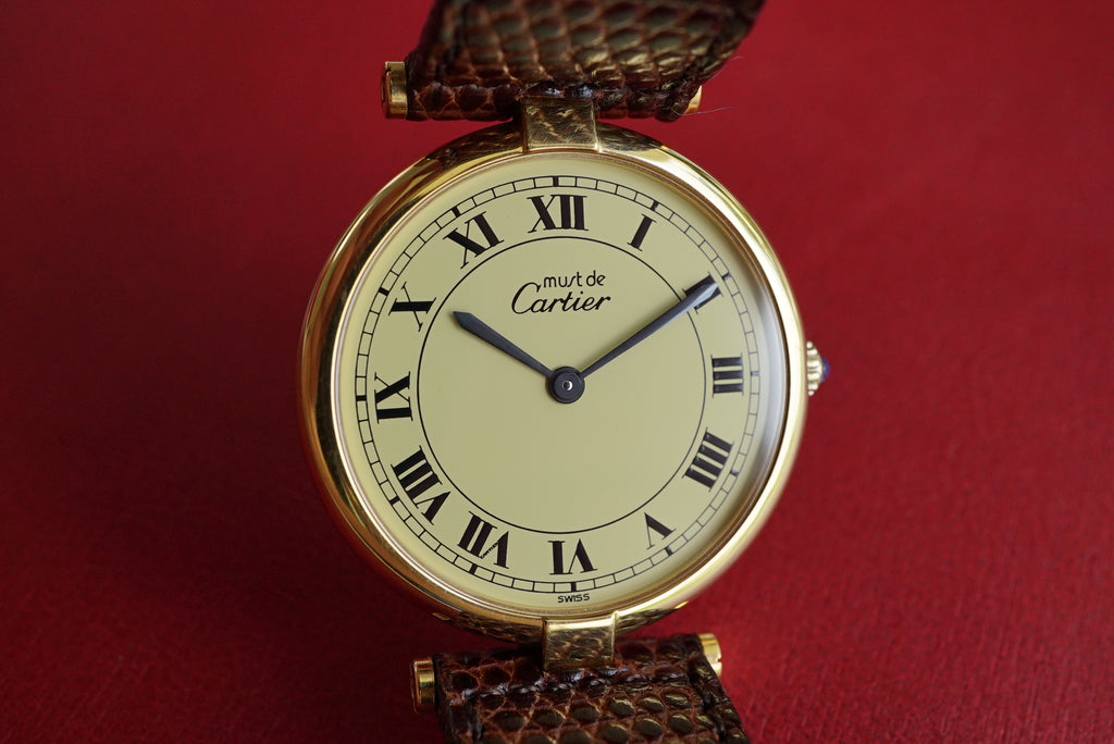 Cartier VLC Vendome LM Roman Dial - Men/Unisex - Full set Box & Papers 1983
