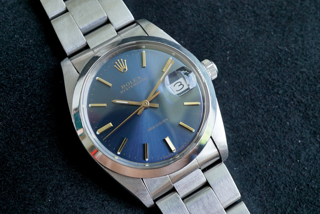 Rolex Oysterdate ref 6694 from 1977 - Blue dial