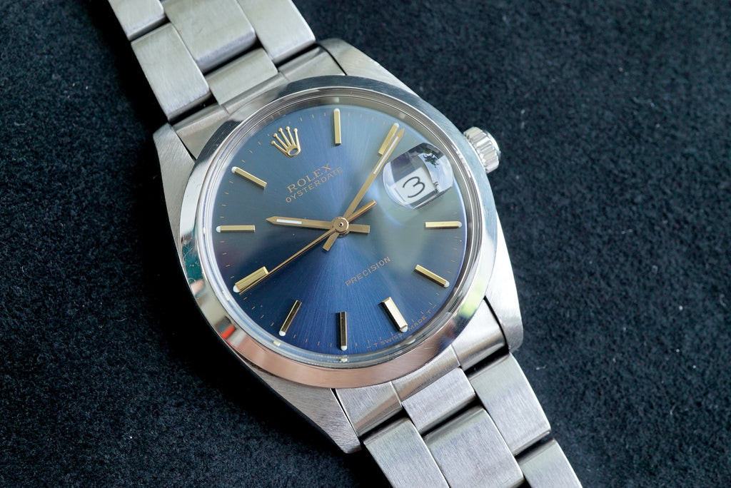 Rolex Oysterdate ref 6694 from 1977 - Blue dial