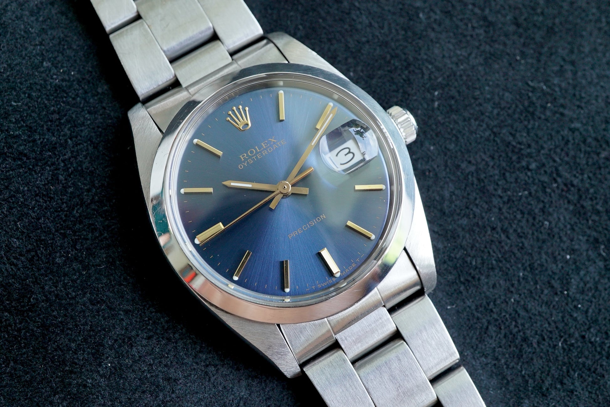 Rolex Oysterdate ref 6694 from 1977 - Blue dial