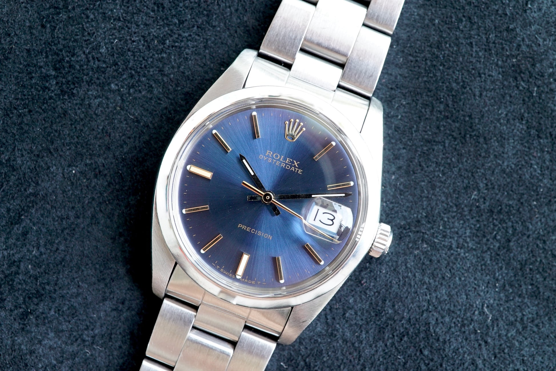 Rolex Oysterdate ref 6694 from 1977 - Blue dial