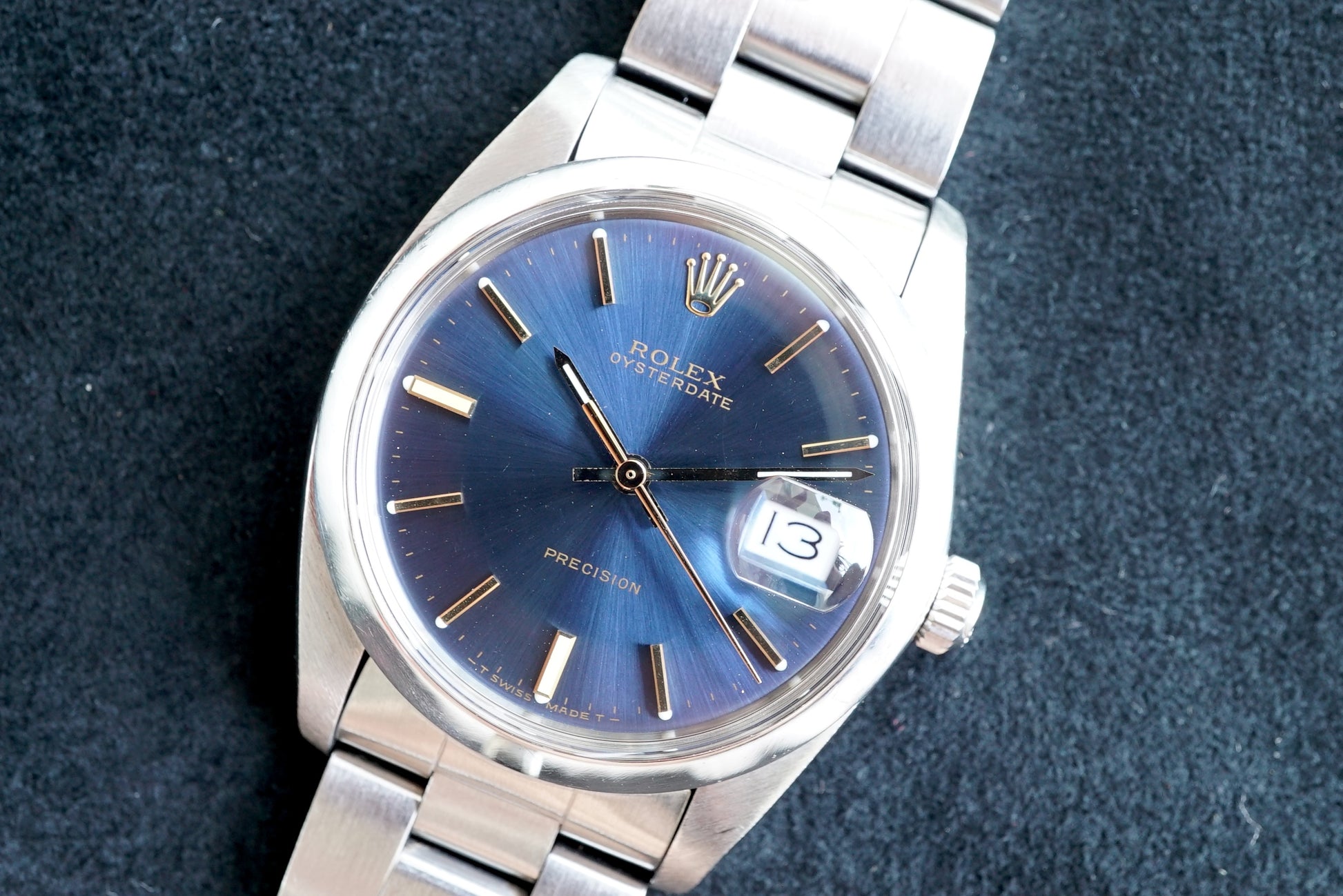 Rolex Oysterdate ref 6694 from 1977 - Blue dial