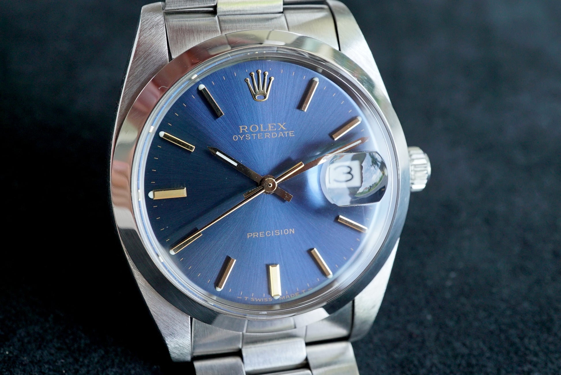 Rolex Oysterdate ref 6694 from 1977 - Blue dial