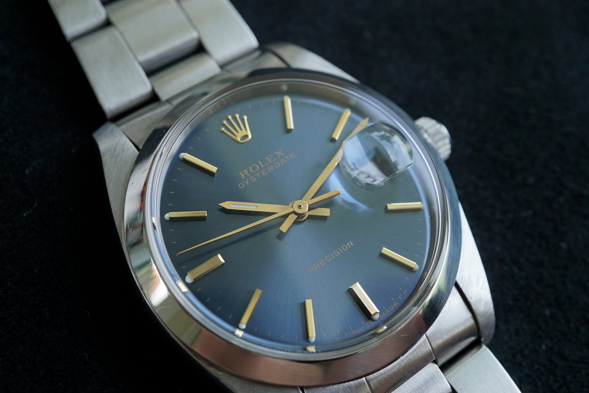 Rolex Oysterdate ref 6694 from 1977 - Blue dial