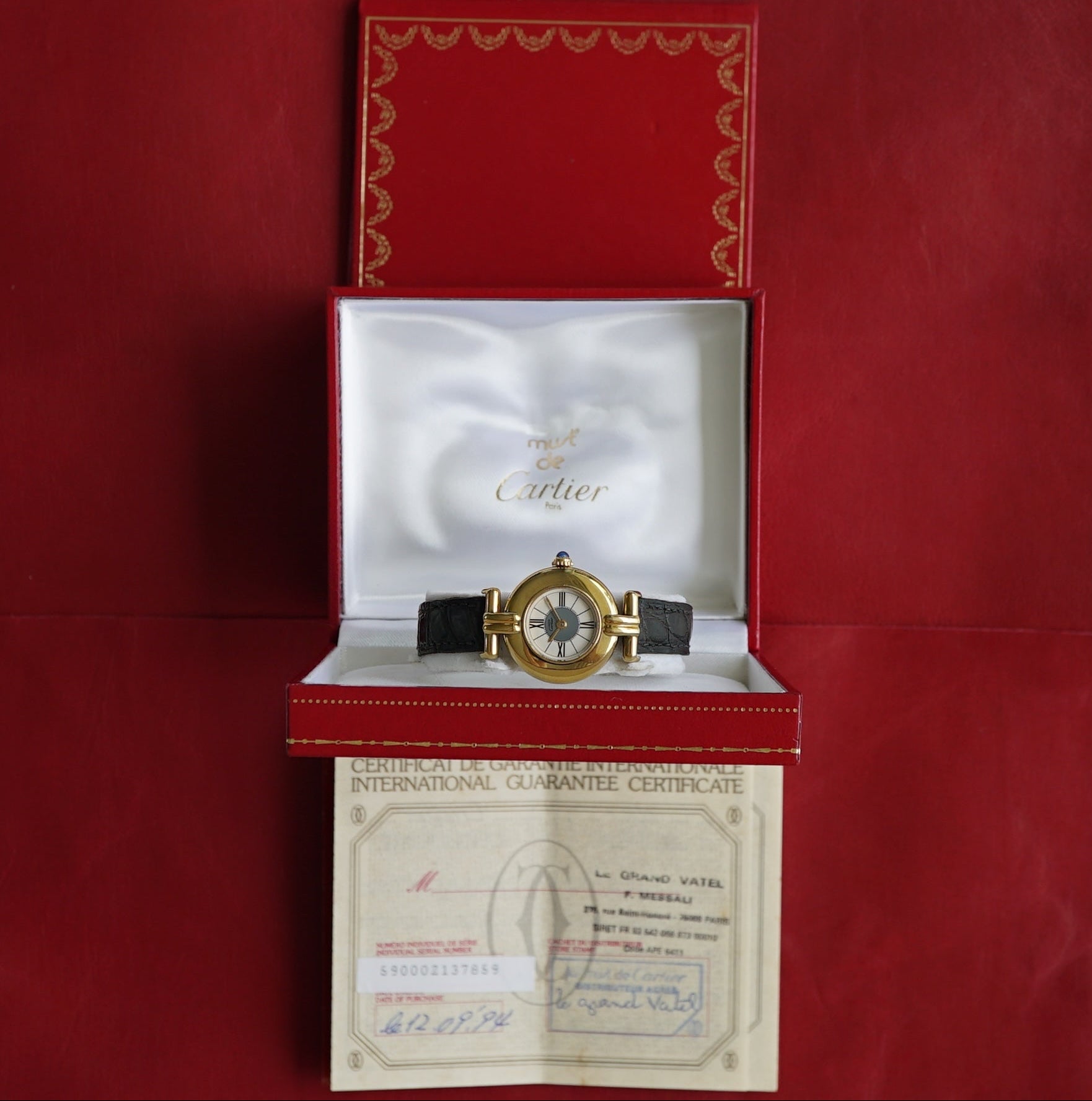 Cartier Colisee Must Rare Grey Bullseye - Ladies - Full Set Box & Papers 1994