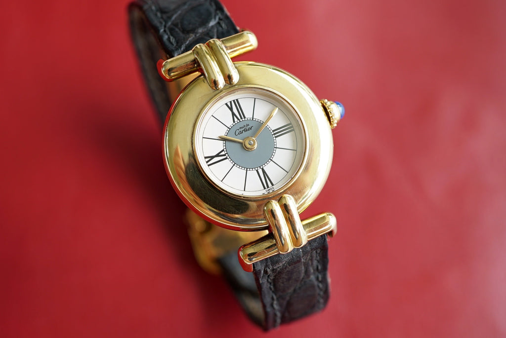 Cartier Colisee Must Rare Grey Bullseye - Ladies - Full Set Box & Papers 1994