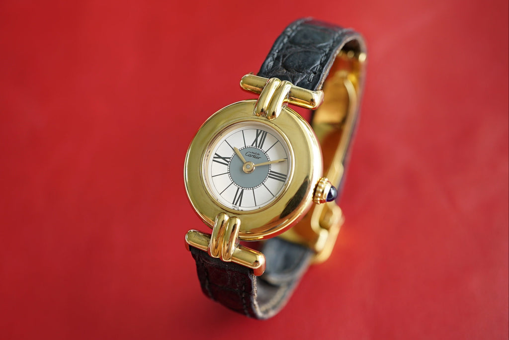 Cartier Colisee Must Rare Grey Bullseye - Ladies - Full Set Box & Papers 1994