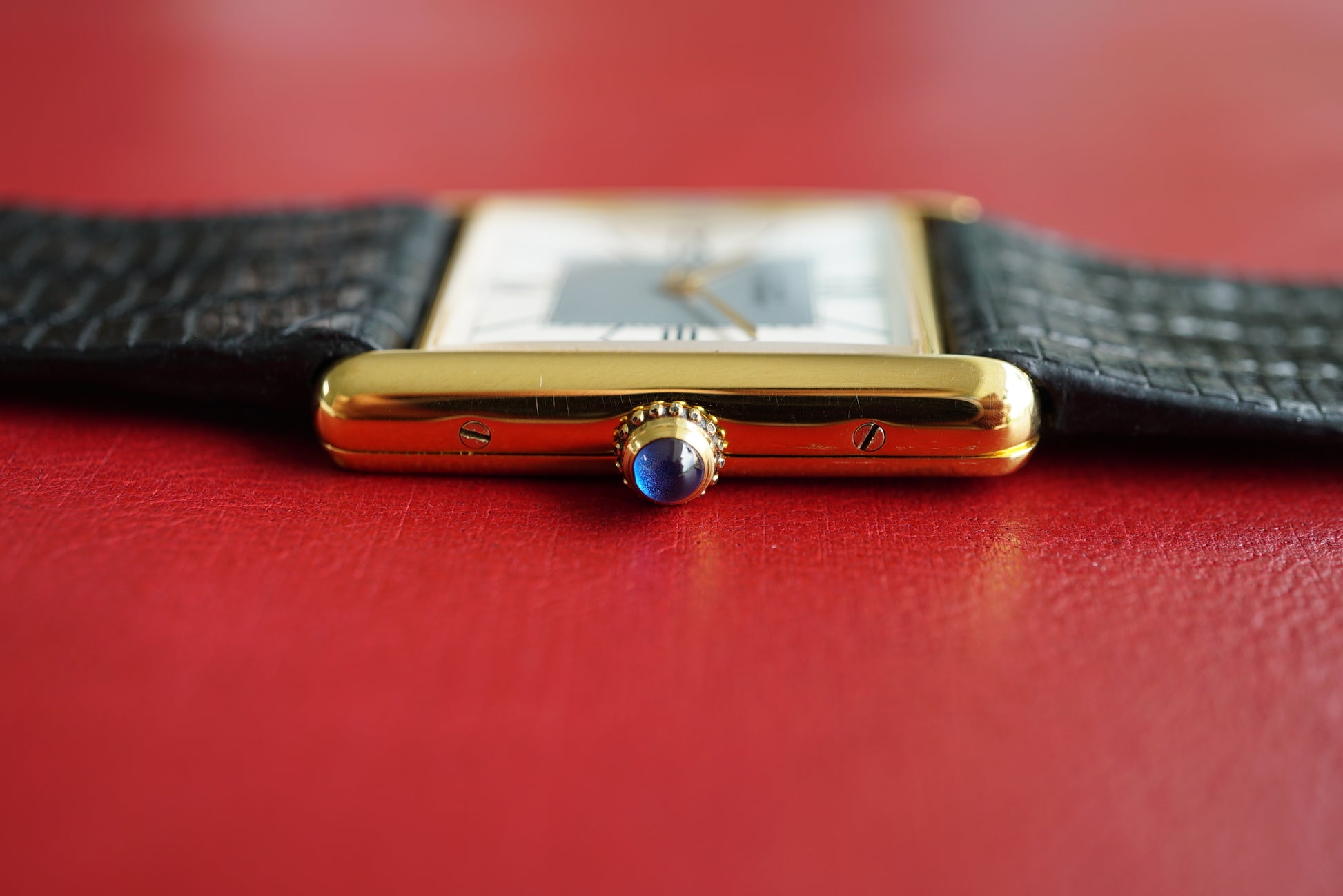 Cartier Tank Must LM ref 590005 Rare Grey/White Bullseye - Men/Unisex - w Box & Booklets from 1990's