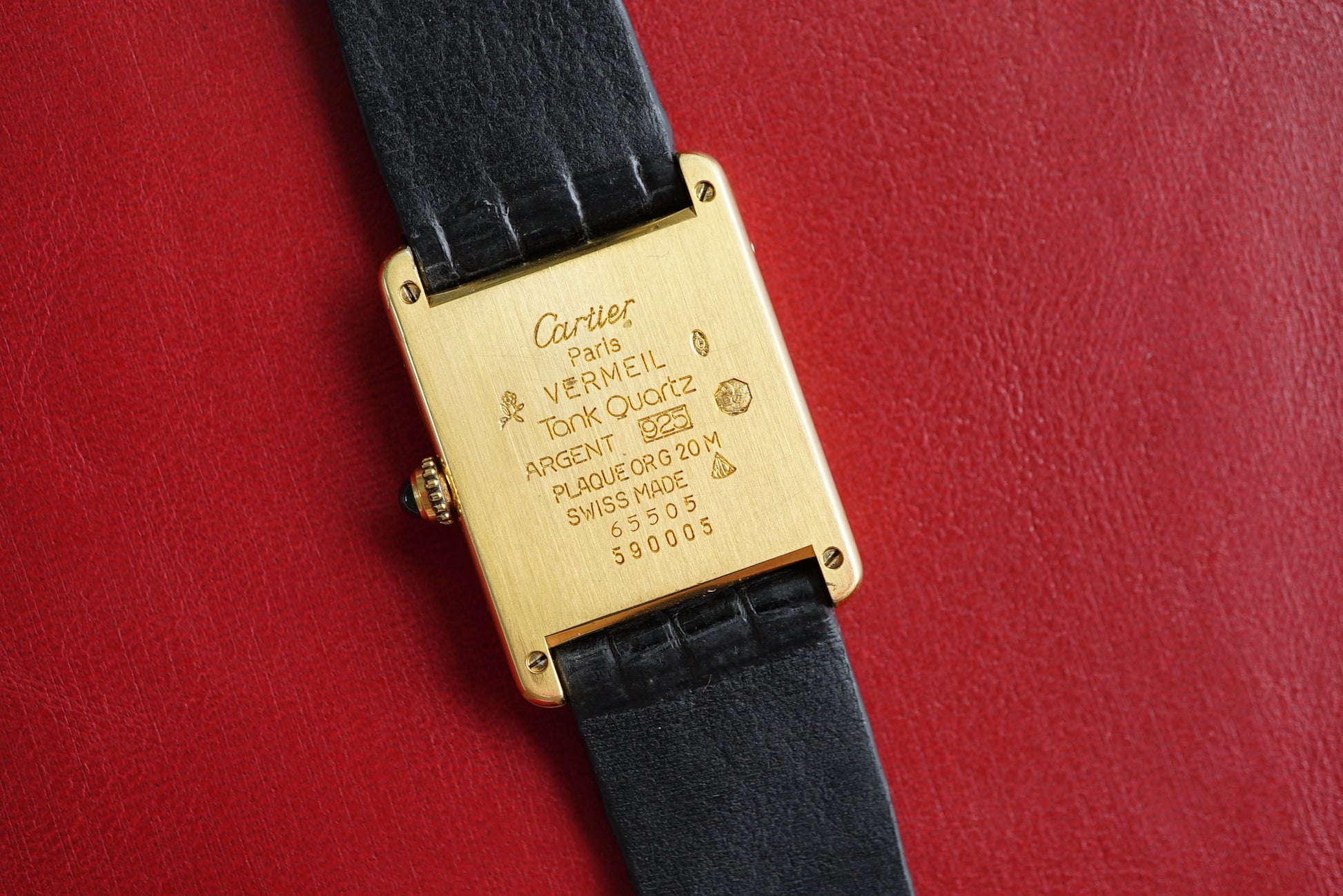 Cartier Tank Must LM ref 590005 Rare Grey/White Bullseye - Men/Unisex - w Box & Booklets from 1990's