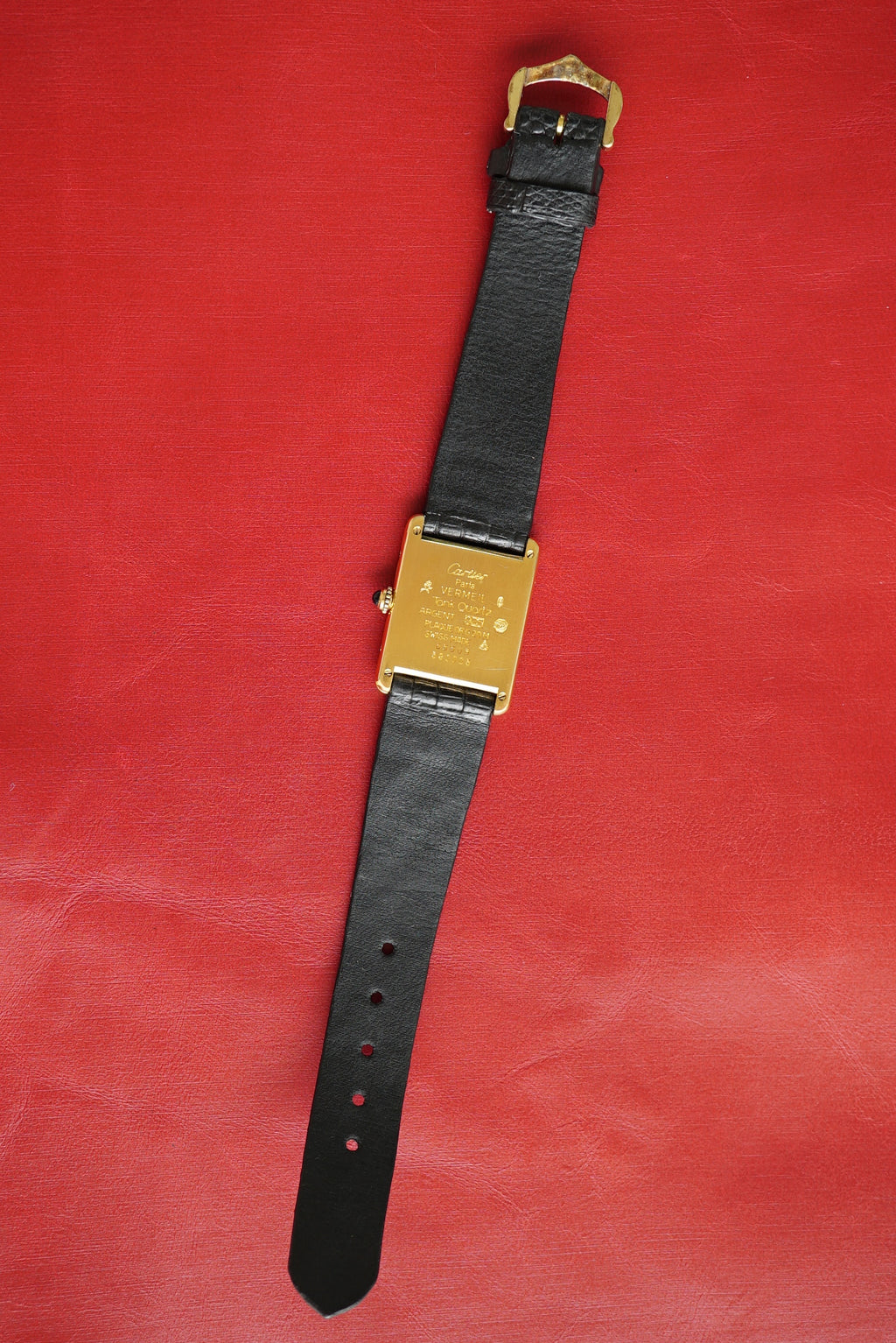 Cartier Tank Must LM ref 590005 Rare Grey/White Bullseye - Men/Unisex - w Box & Booklets from 1990's