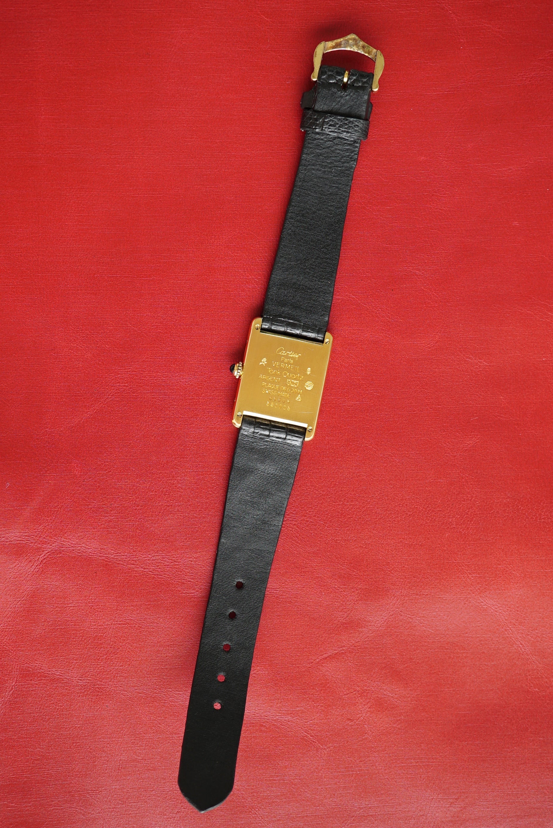 Cartier Tank Must LM ref 590005 Rare Grey/White Bullseye - Men/Unisex - w Box & Booklets from 1990's