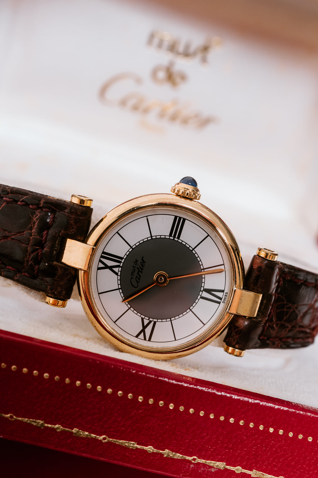 Cartier VLC Vendome Ladies Rare Grey Bullseye - w Box